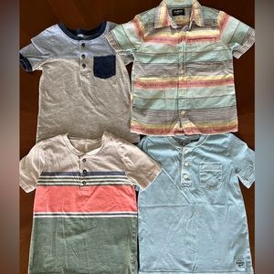 Lot of four 4T Boys Carters and OshKosh henley shirts